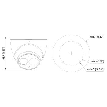  دوربین دام 4 مگاپیکسلی تحت شبکه Dahua مدل IPC-HDW4431EMP-ASE 