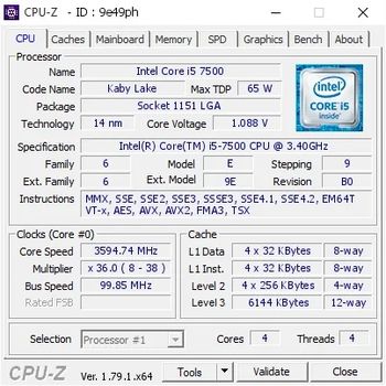پردازنده Intel مدل Core i5-7500 LGA1151