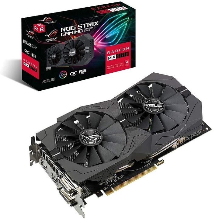  کارت گرافیک ایسوس مدل ROG-STRIX-RX570-O8G-GAMING